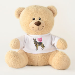 Customize Love My German Shepherd Dog Pet Teddy Bear