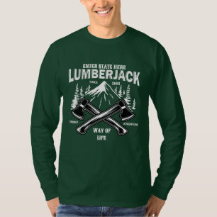 Customize Lumberjack Crossed Axes Way of Life Sinc T-Shirt