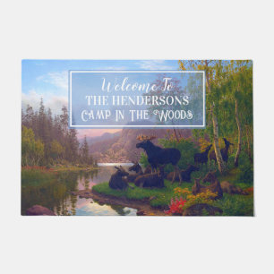 Customize Majestic Moose Boreal Forest Wild Nature Doormat