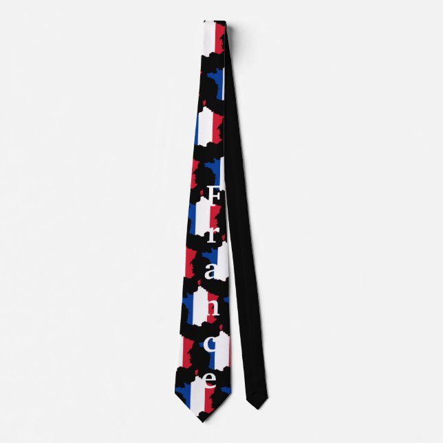 Customize Map of France Neck Tie (Front)