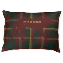 Customize Maple Leaf Tartan Coyote Silhouette Dog
