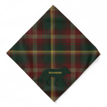 Customize Maple Leaf Tartan Dark Green Coyote Dog