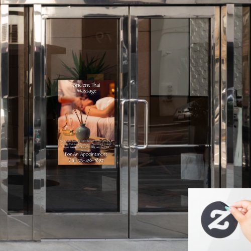 Customize Massage Studio Business 2  Window Cling