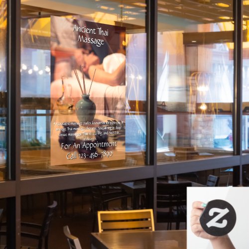 Customize Massage Studio Business 2  Window Cling