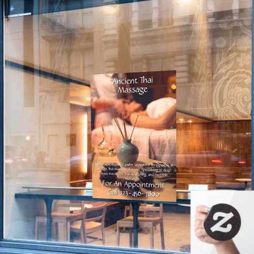 Customize Massage Studio Business 2  Window Cling