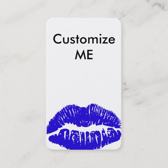 Customize ME! Blue Lips Business card (Front)