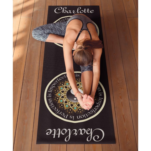 (Customize me) Yin Yang Black Workout, Pilates and Yoga Mat ((Customize me) Yin Yang Black Workout, Pilates and Yoga Mat)