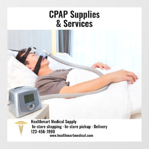 Customize Medical Supply Shop CPAP Supplies Window Cling