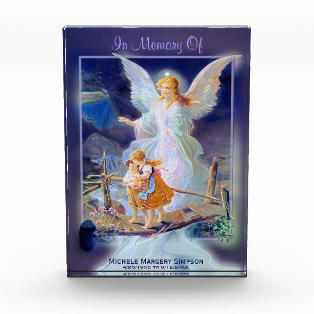 Customize | Memorial | Guardian Angel Acrylic Award (Front)