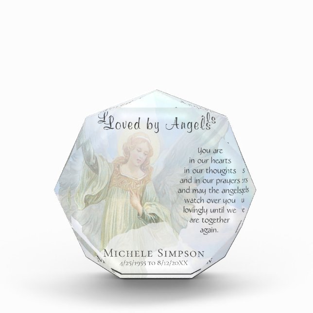 Customize | Memorial | Prayer Acrylic Award (Front)