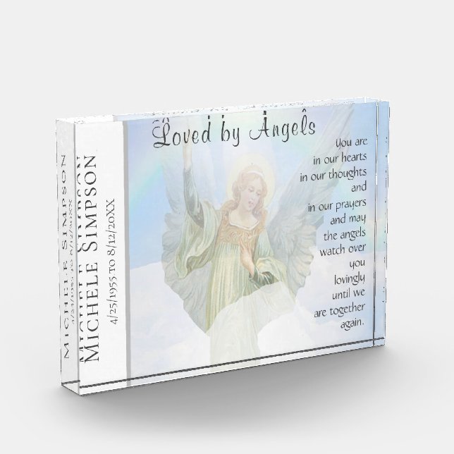 Customize | Memorial | Prayer Acrylic Award (Left)