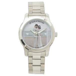 Customize Men's Photo Watch 50th Anniversary Gifts