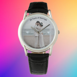Customize Men's Photo Watch 50th Anniversary Gifts