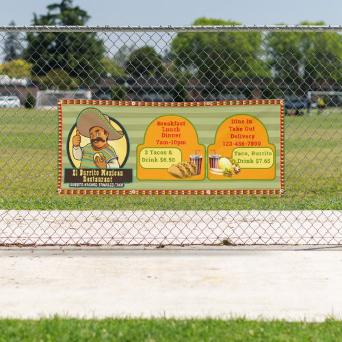 Customize Mexican Restaurant Food Drink Pricing  Banner
