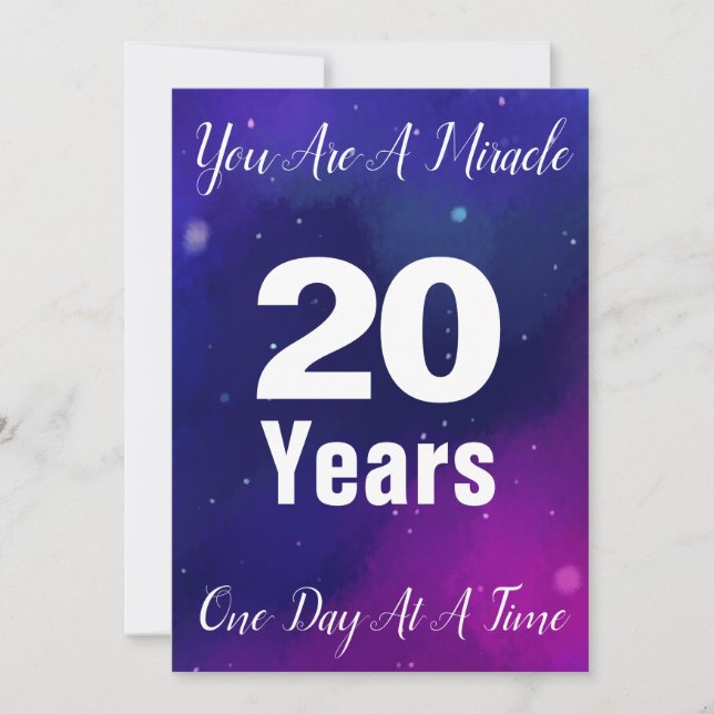 Customize Milestone 12 Step Recovery Anniversary Holiday Card (Front)