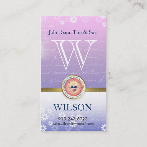 Customize Military Mommy Card Business Cards
