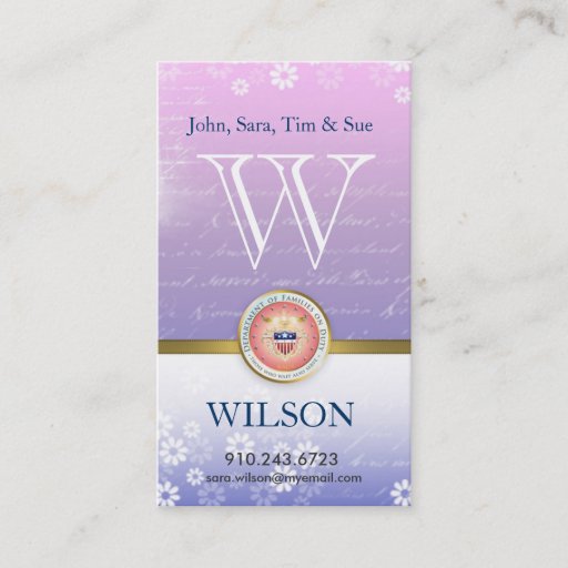 Customizable Customize Military Mommy Card Business Cards