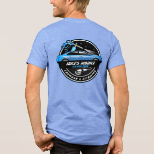 Customize Mobile Car Wash Detailing Blue Business  Tri-Blend Shirt