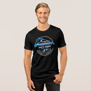 Customize Mobile Car Wash Detailing Blue Business  Tri-Blend Shirt