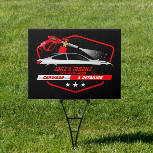 Customize Mobile Car Wash Detailing Business  Sign