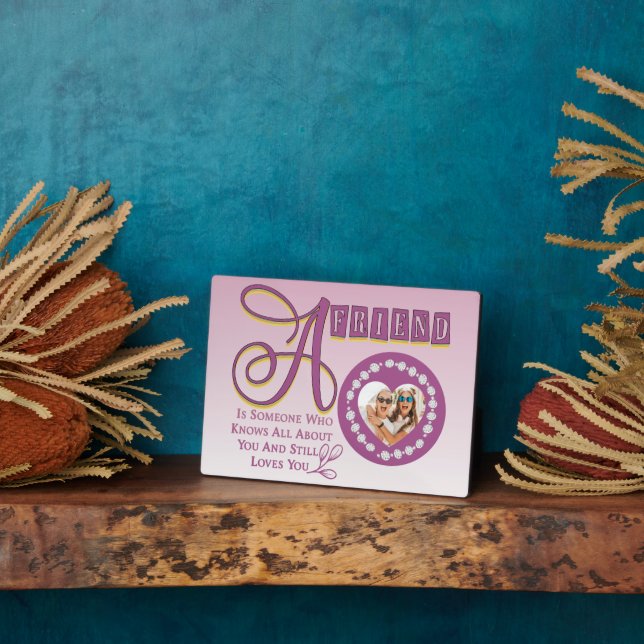 Customize Modern Best Friends Chic Quote  Plaque (Side)