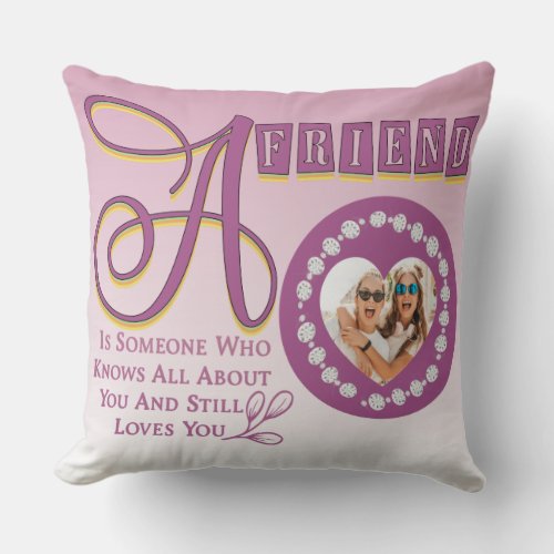 Customize Modern Best Friends Chic Quote Throw Pil Throw Pillow