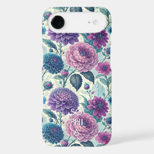 Customize Modern Purple Floral Vintage Dahlia iPhone 17 Air Case