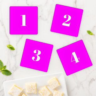 Customize monogram initial magenta pink white coaster set