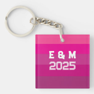 Customize Monogram Love  Keychain