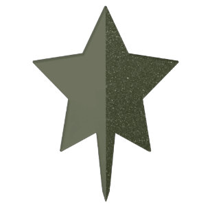 Customize Moss Green Glitter Star Pick
