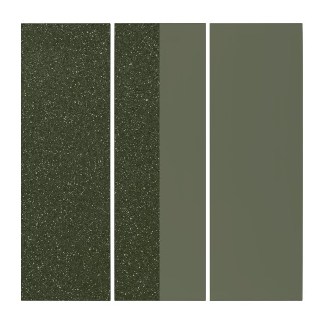 Customize Moss Triptych – Textured & Solid Blend (Front)