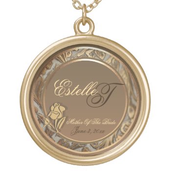 Customize Mother Of Bride Gold Keepsake Necklace by 4westies at Zazzle