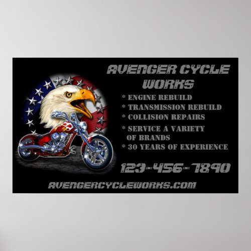 Customize Motorcycle Repair Shop Business  Poster