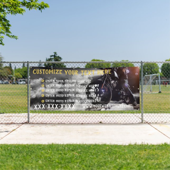 Customize Motorcycle Repair Shop Large Banner (Insitu)