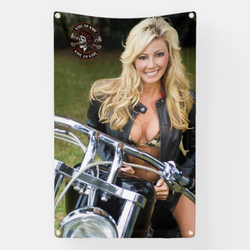 Customize Motorcycle Shop Logo Bikini Babe Vertica Banner