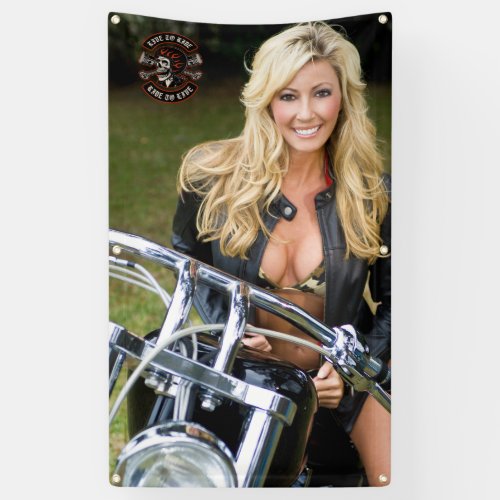 Customize Motorcycle Shop Logo Bikini Babe Vertica Banner
