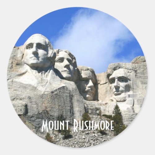 Customize Mount Rushmore National Memorial photo Classic Round Sticker