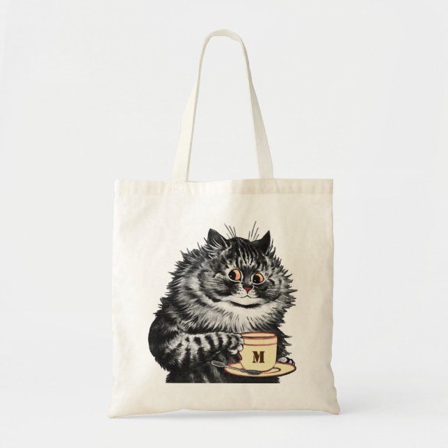 Customize Mug Initial, Louis Wain Tote Bag (Front)
