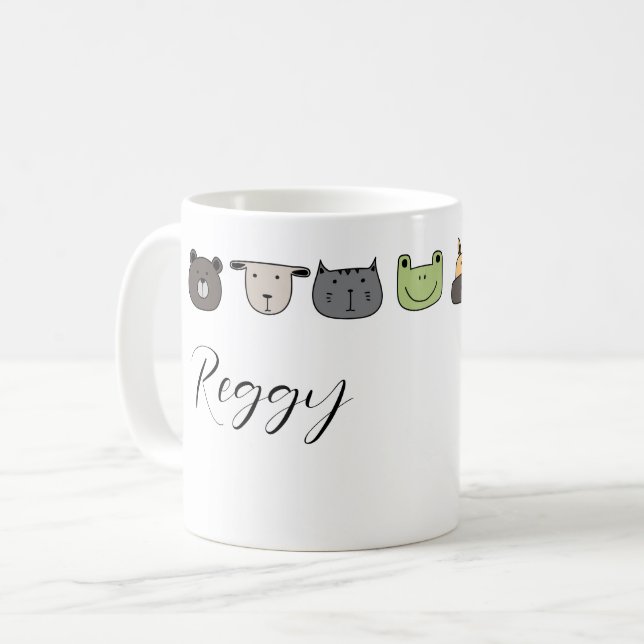Customize Mugs - Animal Faces (Front Left)