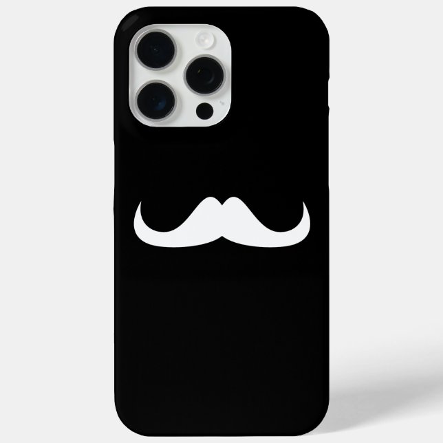 Customize Mustache Black and White Case-Mate iPhone Case (Back)