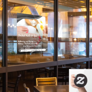 Customize Nail Salon Spa Pedicure Tranquil Window Cling