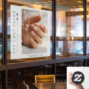 Customize Nails Pedicure And Eyelashes Promotional Window Cling