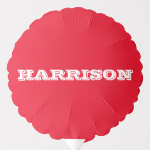 Customize name, age, Birthday red white Balloon