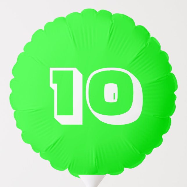 Customize name, age, Happy Birthday, neon green Balloon (Back)