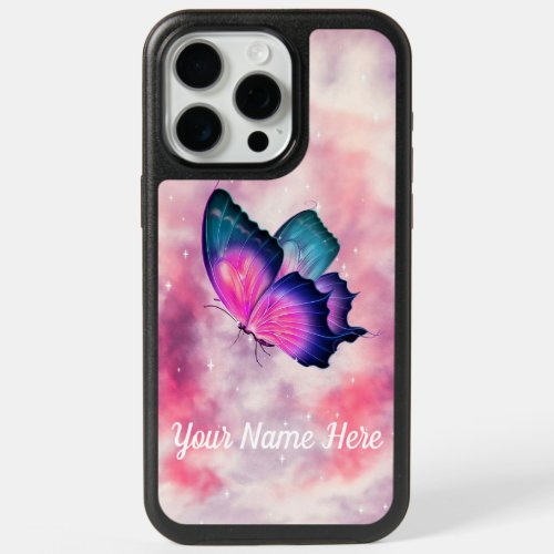 Customize Name Butterfly iPhone 15 Pro Max Case
