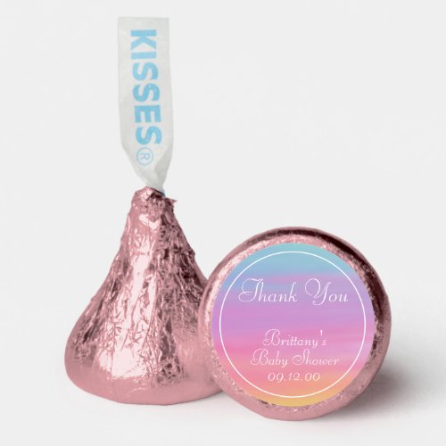 Customize Name Date Event Rainbow Thank You Hersheys Kisses