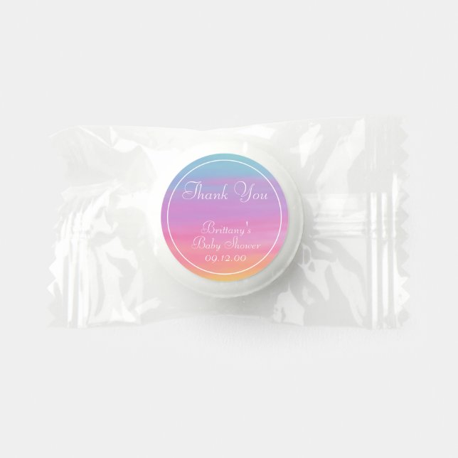 Customize Name, Date, Event Rainbow Thank You Life Saver® Mints (Front)