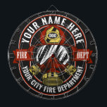 Customize NAME Firefighter Helmet Mask Fire Rescue Dart Board<br><div class="desc">Personalized Firefighter Mask Fireman Fire Department Helmet design - Customize with your Name,  Station/Dept Number and location.</div>