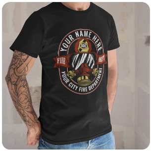 TEAMLOGO Personalized Fire Department T-Shirt - Your City