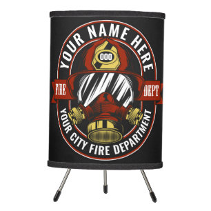 Customize NAME Firefighter Helmet Mask Fire Rescue Tripod Lamp